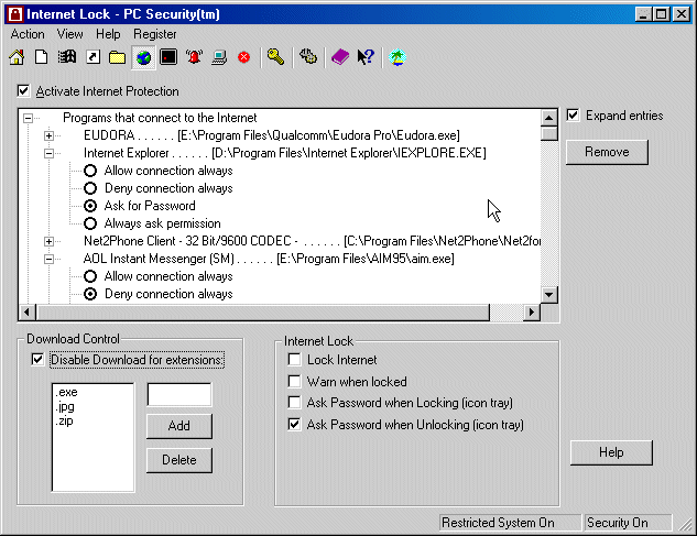 PC Security Screenshot